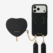 Roam Kit- iPhone Case with Magnetic Heart Pouch & Wide Strap