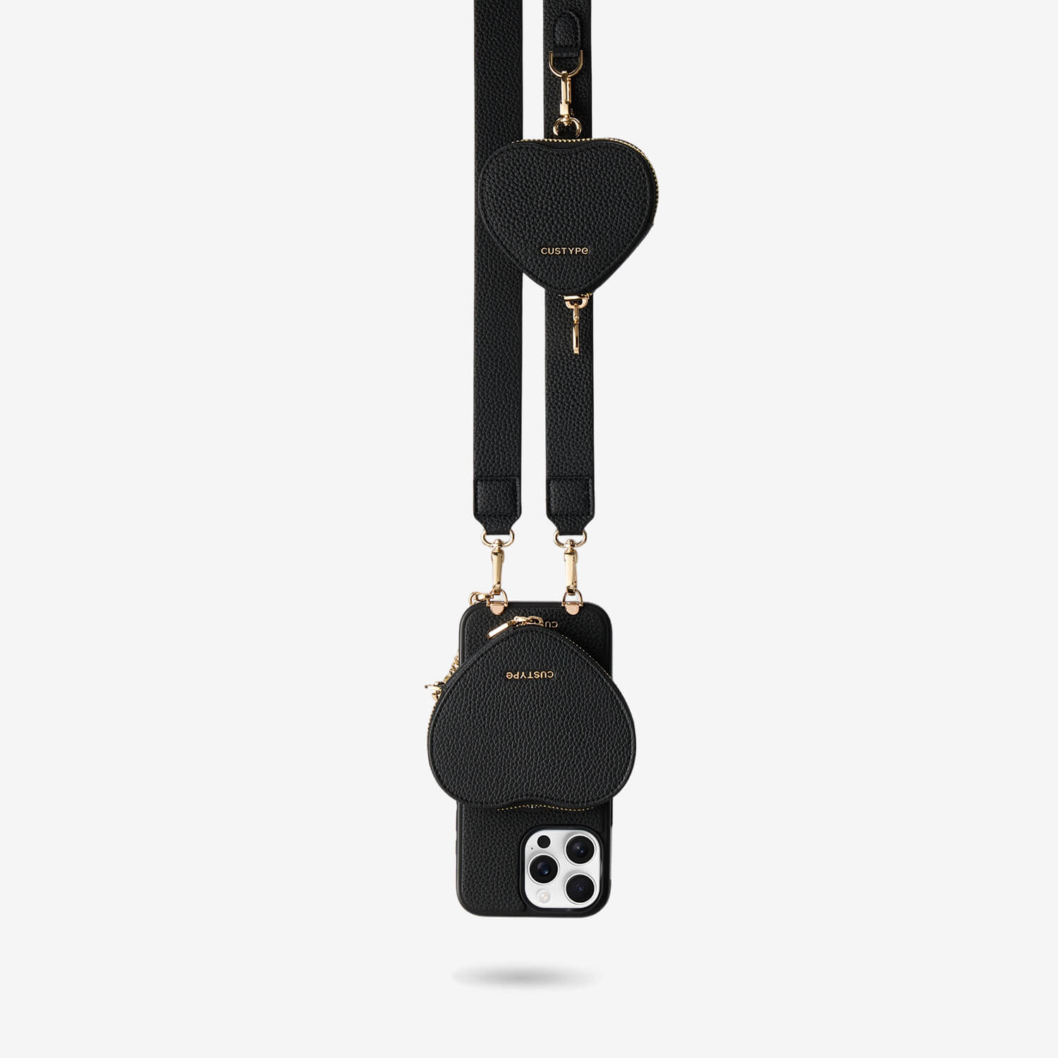 Roam Kit- iPhone Case with Magnetic Heart Pouch & Wide Strap