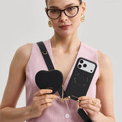 Roam Kit- iPhone Case with Magnetic Heart Pouch & Wide Strap