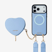 Roam Kit- iPhone Case with Magnetic Heart Pouch & Wide Strap