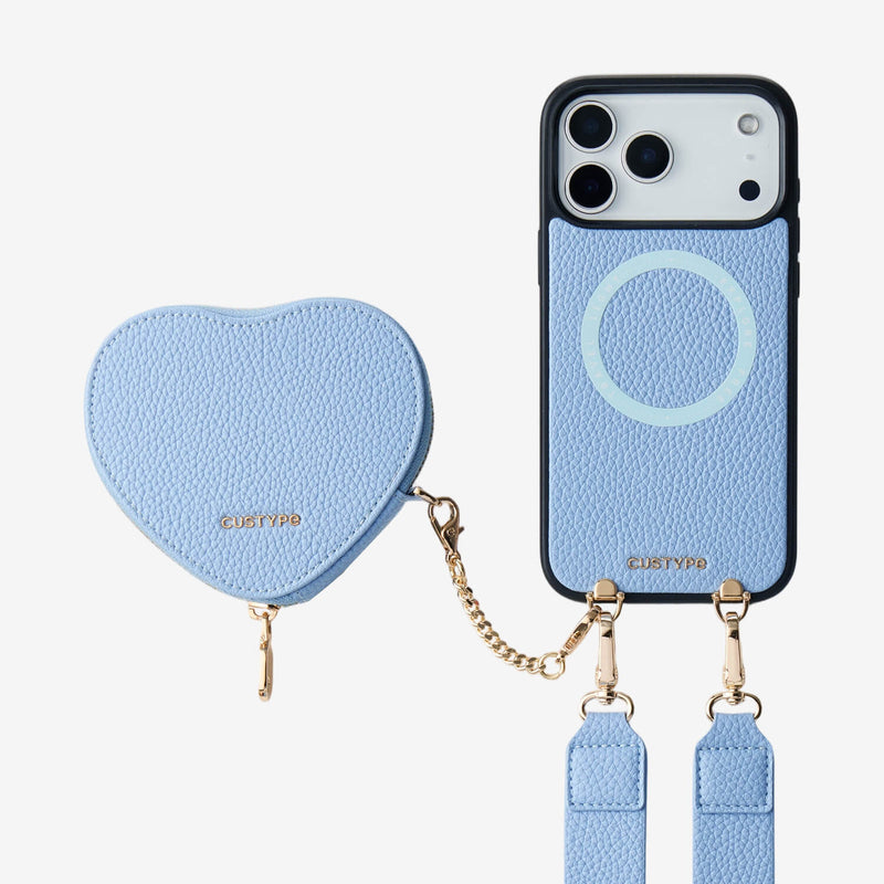 Roam Kit- iPhone Case with Magnetic Heart Pouch & Wide Strap