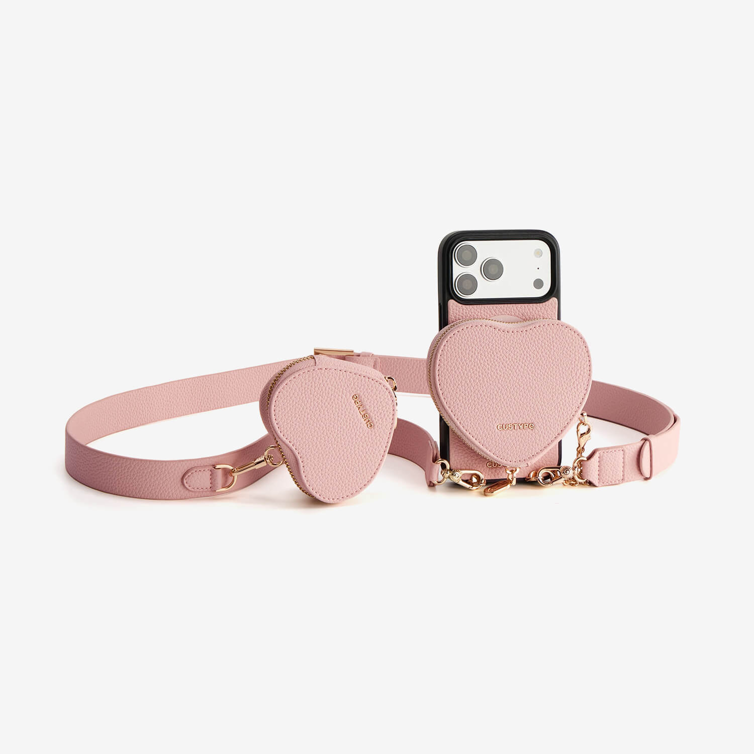 Roam Kit- iPhone Case with Magnetic Heart Pouch & Wide Strap