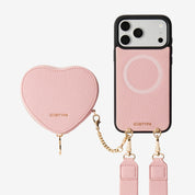Roam Kit- iPhone Case with Magnetic Heart Pouch & Wide Strap
