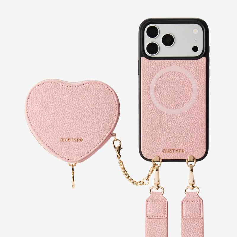 Roam Kit- iPhone Case with Magnetic Heart Pouch & Wide Strap