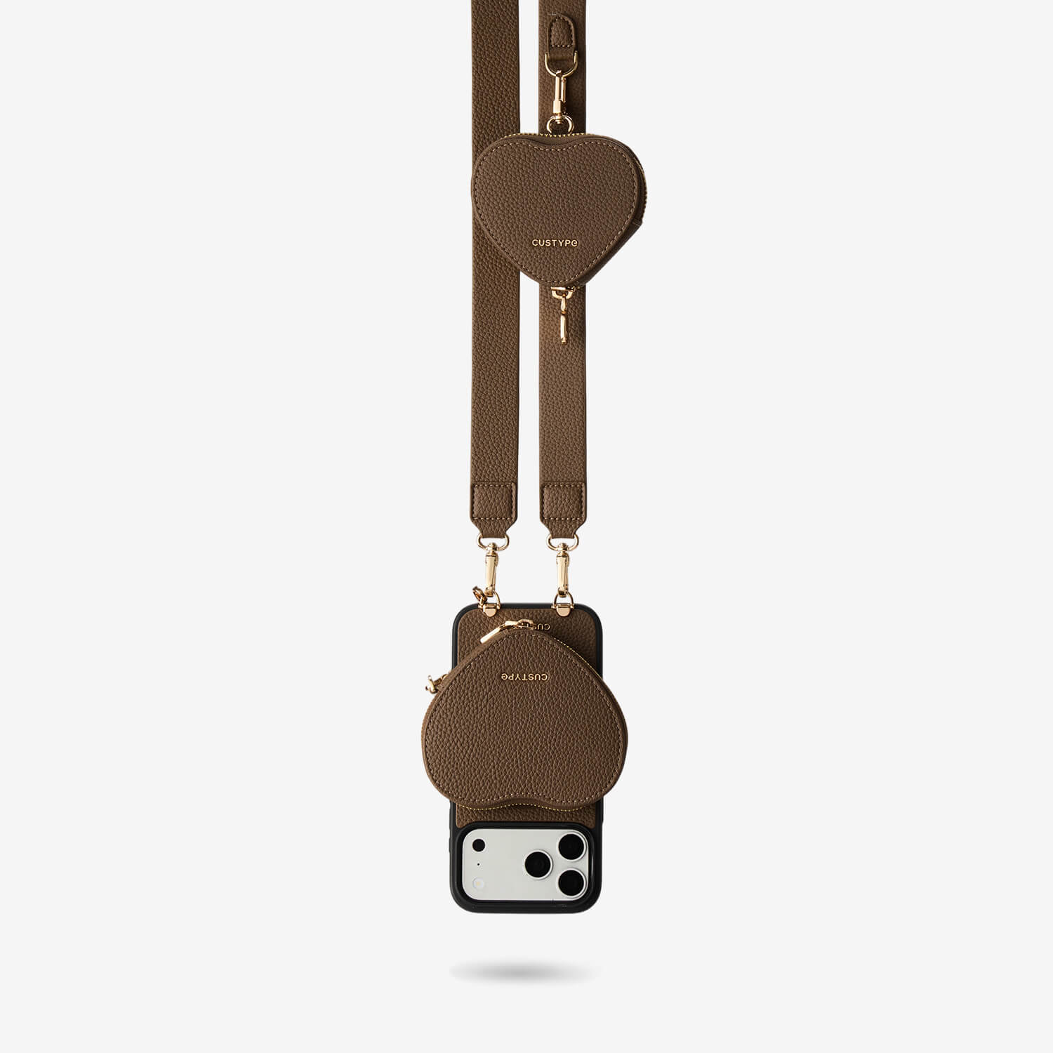 Roam Kit- iPhone Case with Magnetic Heart Pouch & Wide Strap