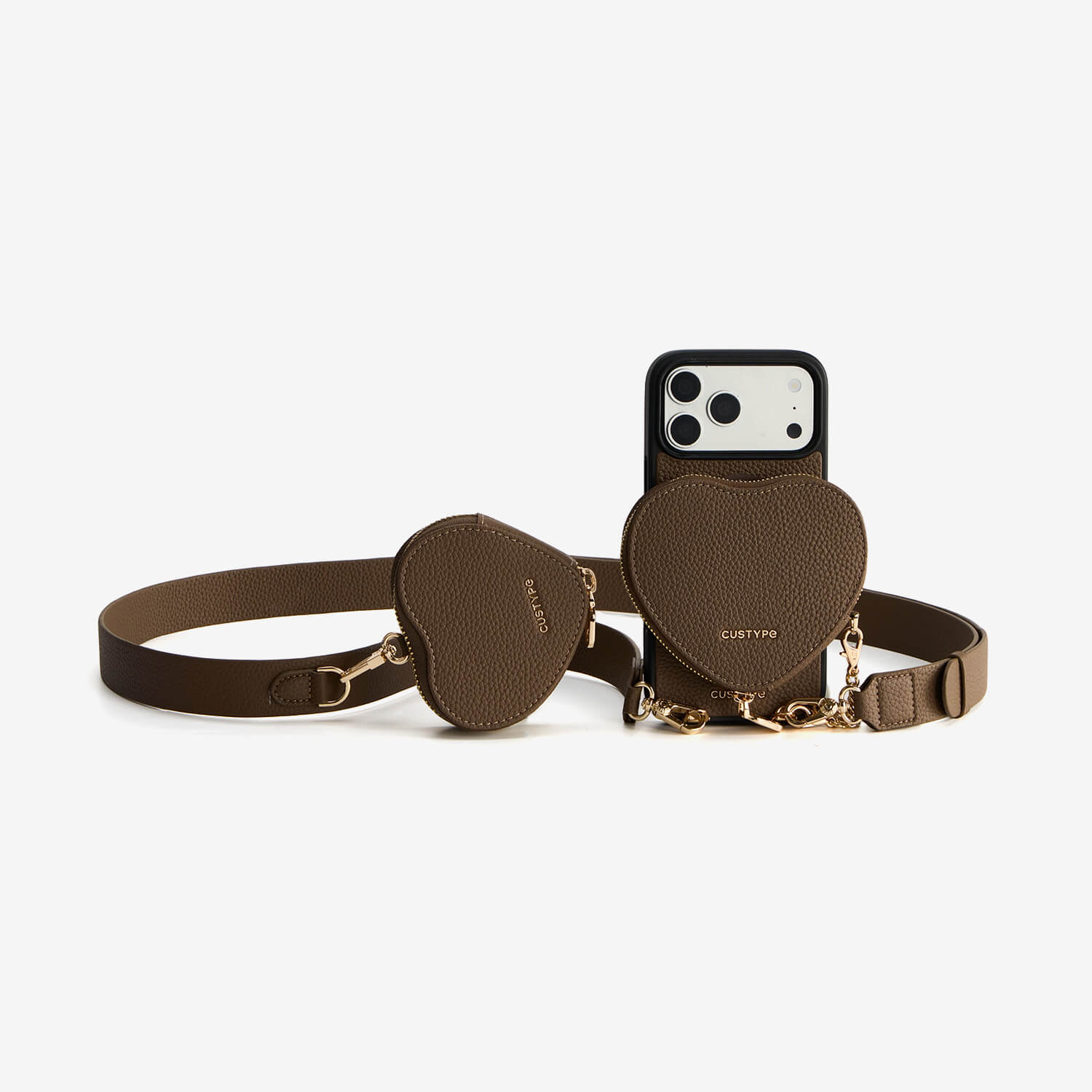 Roam Kit- iPhone Case with Magnetic Heart Pouch & Wide Strap