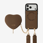 Roam Kit- iPhone Case with Magnetic Heart Pouch & Wide Strap