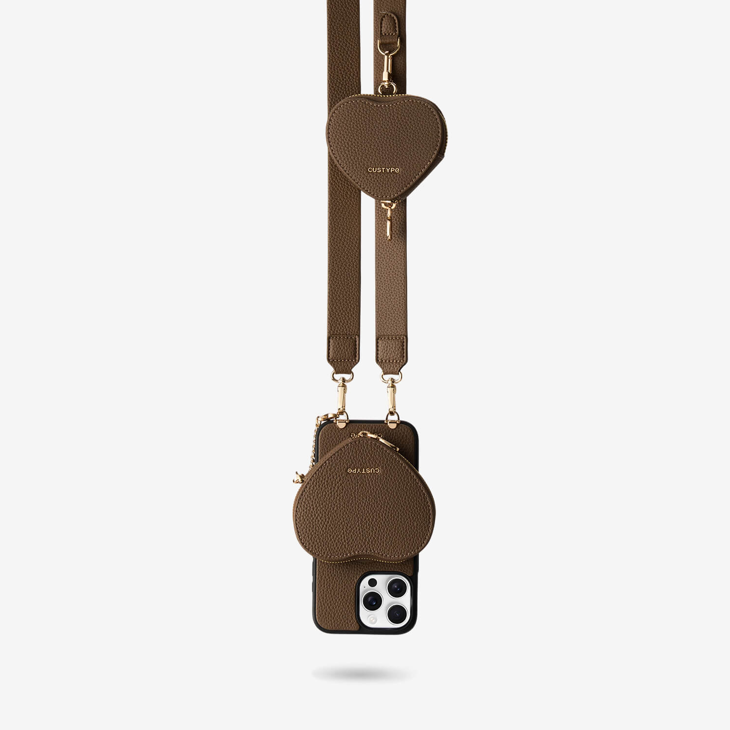 Roam Kit- iPhone Case with Magnetic Heart Pouch & Wide Strap