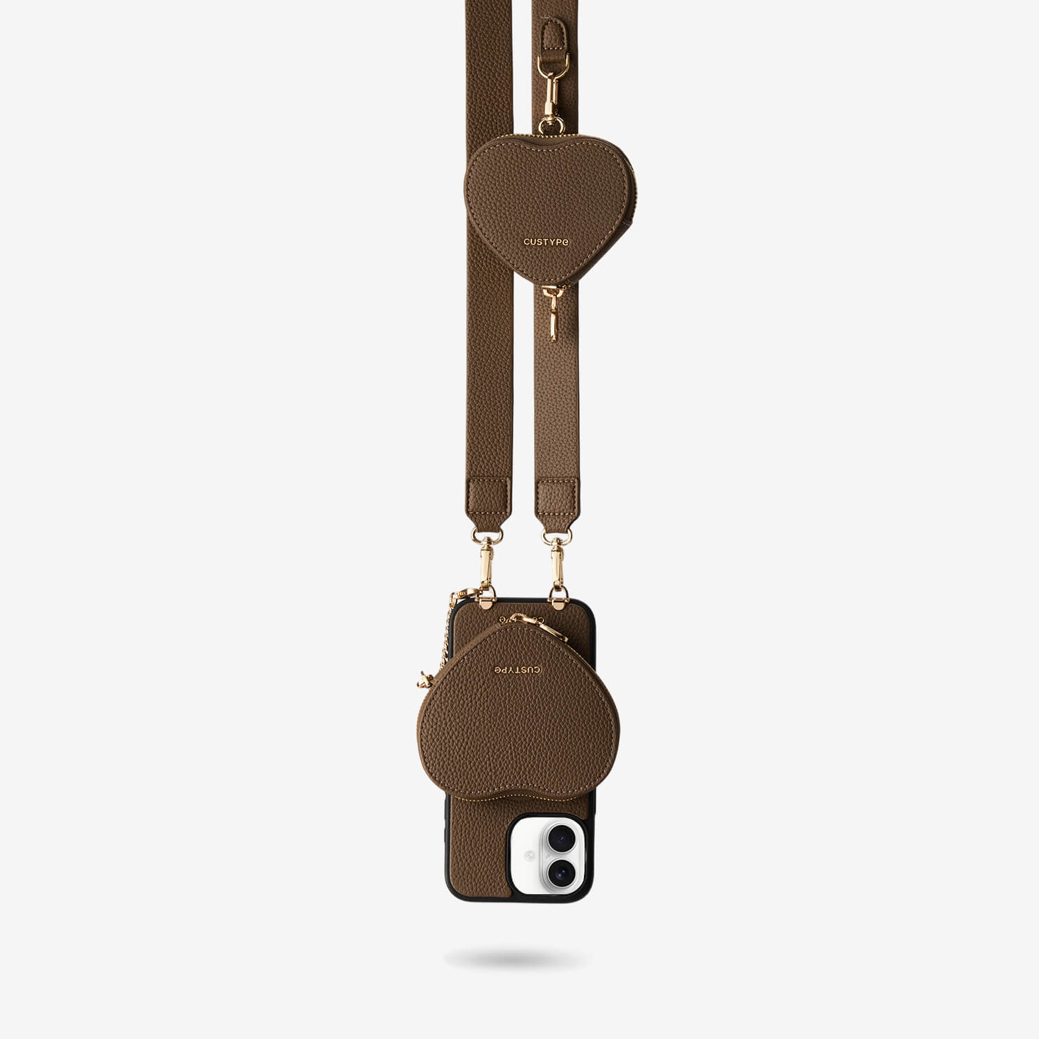 Roam Kit- iPhone Case with Magnetic Heart Pouch & Wide Strap