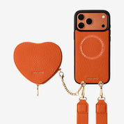 Roam Kit- iPhone Case with Magnetic Heart Pouch & Wide Strap