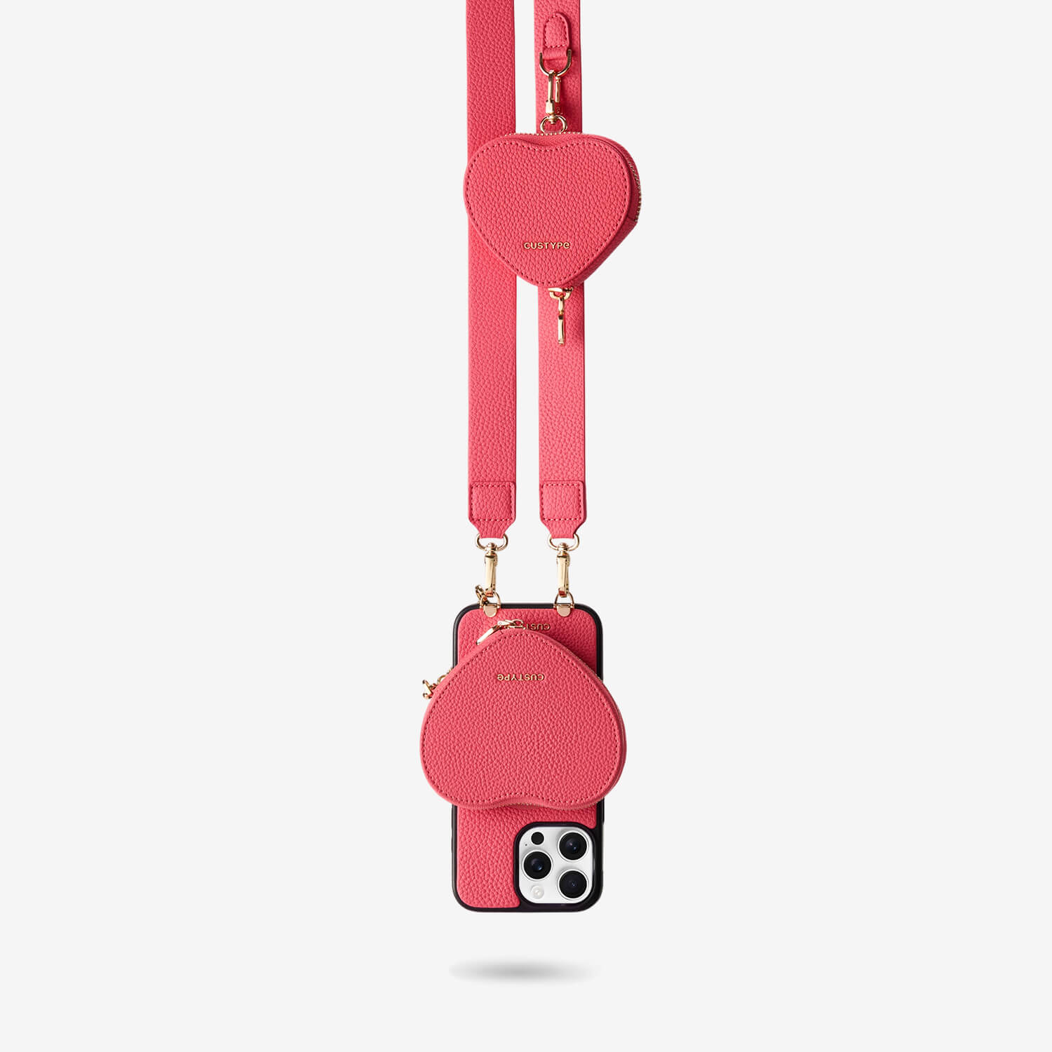 Roam Kit- iPhone Case with Magnetic Heart Pouch & Wide Strap