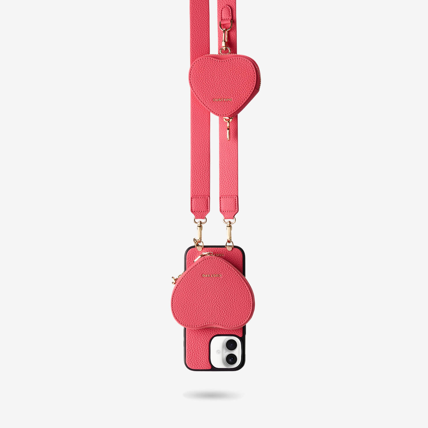 Roam Kit- iPhone Case with Magnetic Heart Pouch & Wide Strap