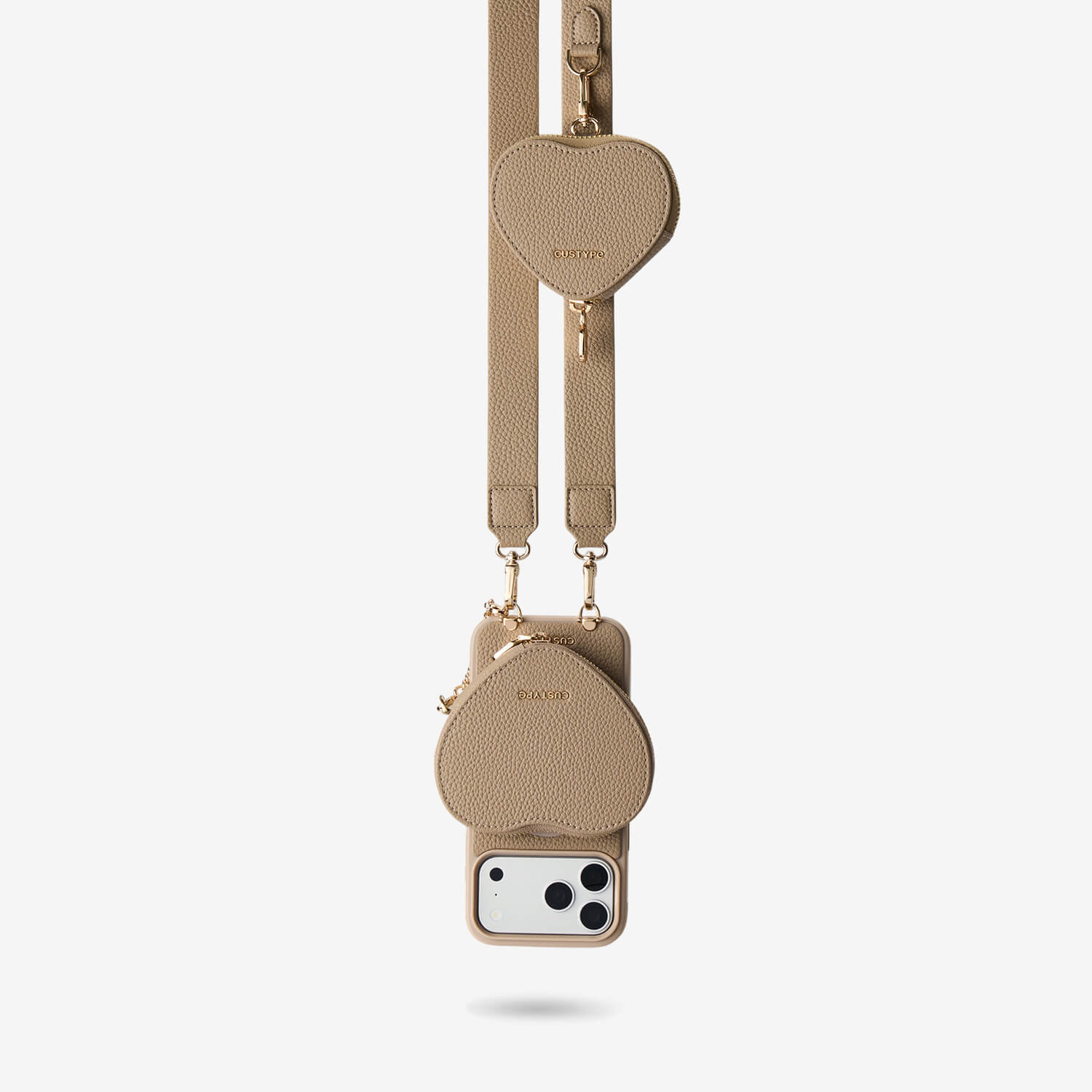 Roam Kit- iPhone Case with Magnetic Heart Pouch & Wide Strap