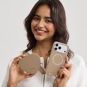Roam Kit- iPhone Case with Magnetic Heart Pouch & Wide Strap