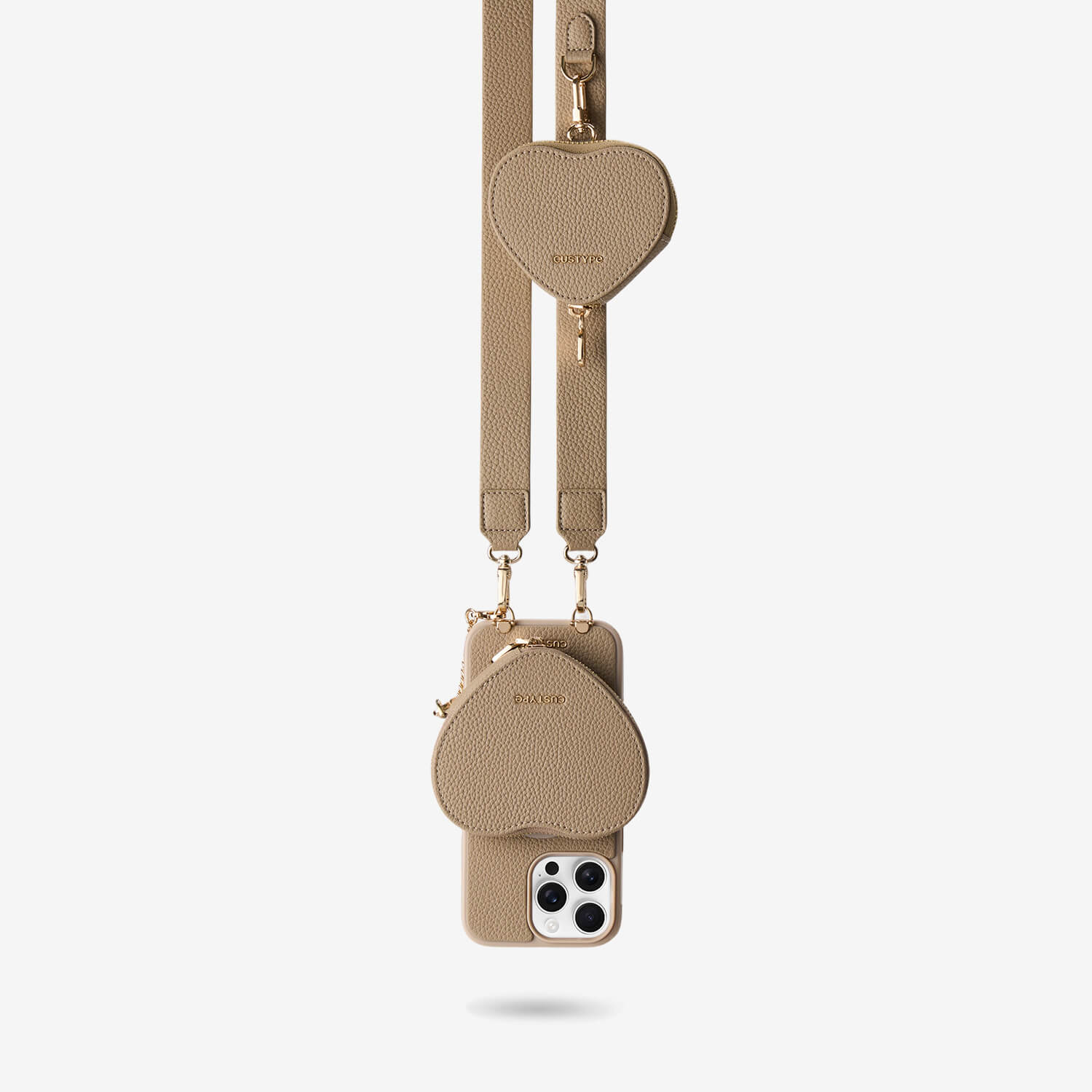Roam Kit- iPhone Case with Magnetic Heart Pouch & Wide Strap