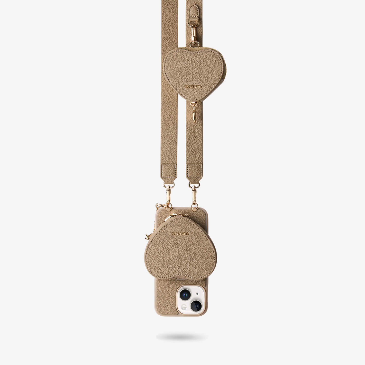 Roam Kit- iPhone Case with Magnetic Heart Pouch & Wide Strap