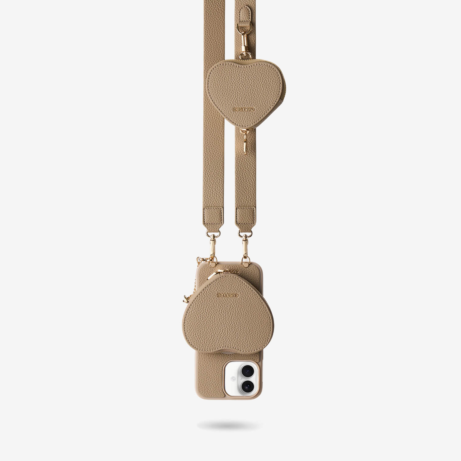 Roam Kit- iPhone Case with Magnetic Heart Pouch & Wide Strap