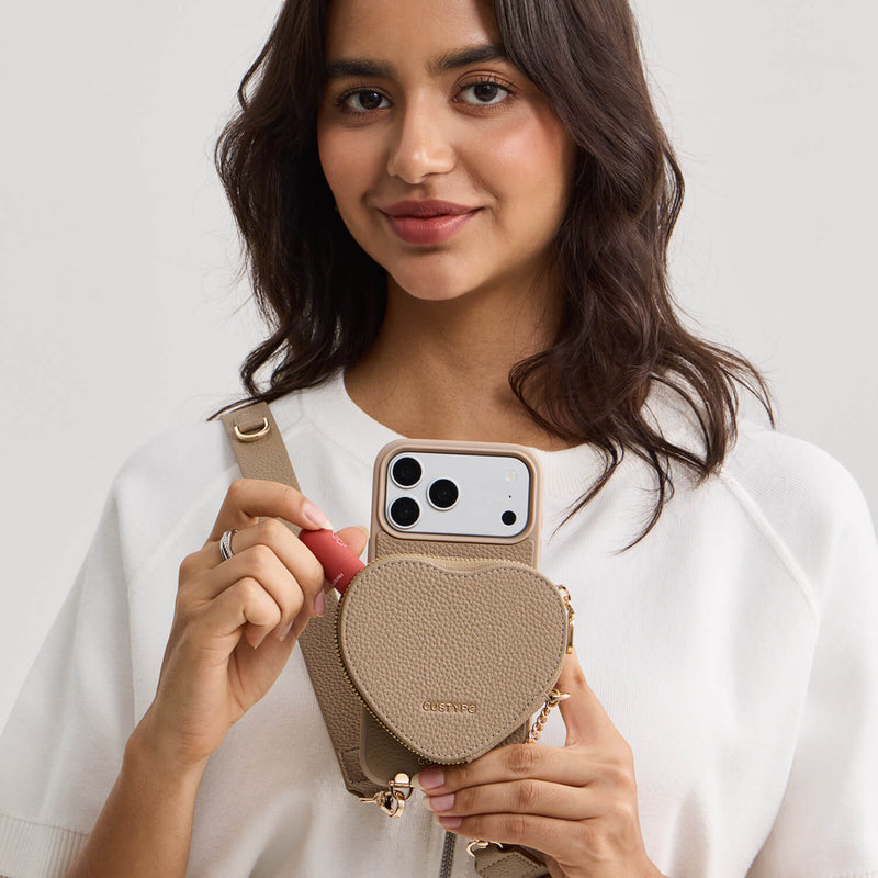 Roam Kit- iPhone Case with Magnetic Heart Pouch & Wide Strap