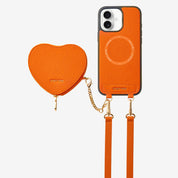 Heart Design Kit- Sling Phone Case with Magnetic & Heart Pouch-Mobile Phone Cases-DETACHABLE WALLET & WIRELESS CHARGING