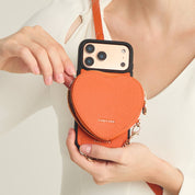 Heart Design Kit- Sling Phone Case with Magnetic & Heart Pouch-Mobile Phone Cases-DETACHABLE WALLET & WIRELESS CHARGING