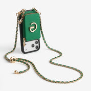 Allure Chain Series- Lanyard Magnetic Wallet Phone Case with Finger Holder-Mobile Phone Cases-DETACHABLE WALLET & WIRELESS CHARGING