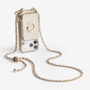 Allure Chain Series- Lanyard Magnetic Wallet Phone Case with Finger Holder-Mobile Phone Cases-DETACHABLE WALLET & WIRELESS CHARGING