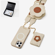 Starlight Gift Box- Flower Phone Case with Wallet & Strap-Mobile Phone Cases-Custype