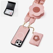Starlight Gift Box- Flower Phone Case with Wallet & Strap-Mobile Phone Cases-Custype
