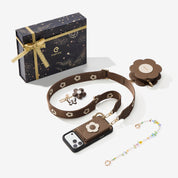 Starlight Gift Box- Flower Phone Case with Wallet & Strap-Mobile Phone Cases-Custype