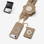 Starlight Gift Box- Flower Phone Case with Wallet & Strap-Mobile Phone Cases-Custype