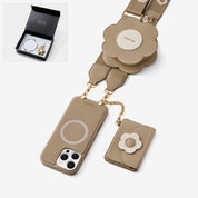 Starlight Gift Box- Flower Phone Case with Wallet & Strap-Mobile Phone Cases-Custype
