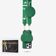 クリスマス限定キット - モランディ iPhone ウェビング クロスボディケース（ハートポーチ付き）