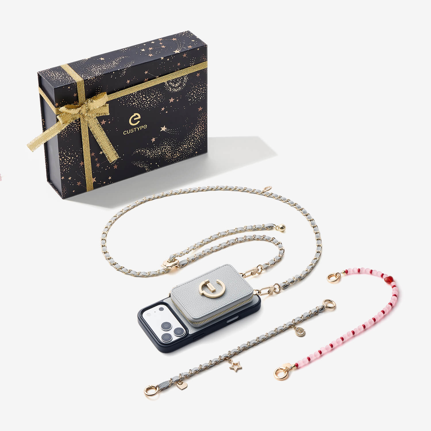 Starlight Gift Box- Magnetic Wallet Phone Case with Crossbody Chain-Custype