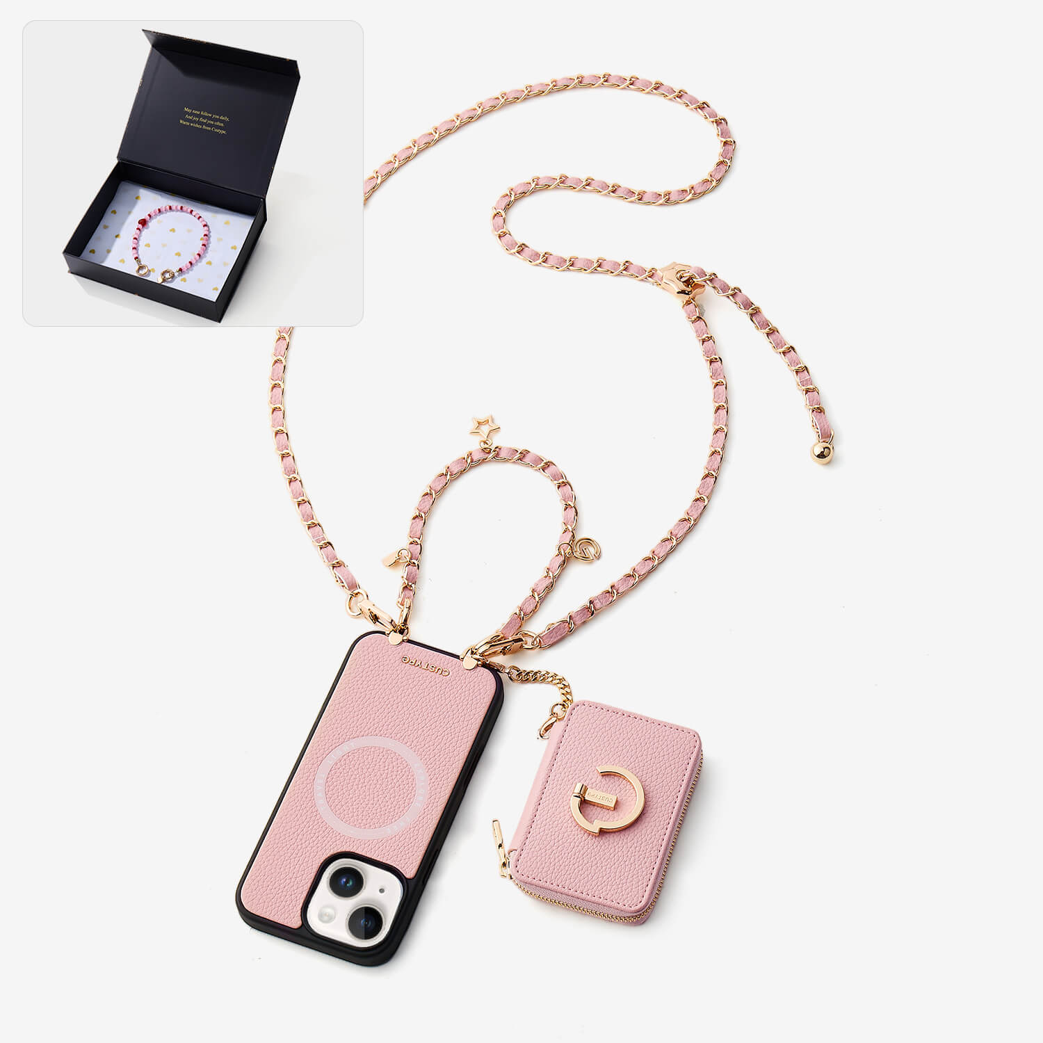 Starlight Gift Box- Magnetic Wallet Phone Case with Crossbody Chain-Custype