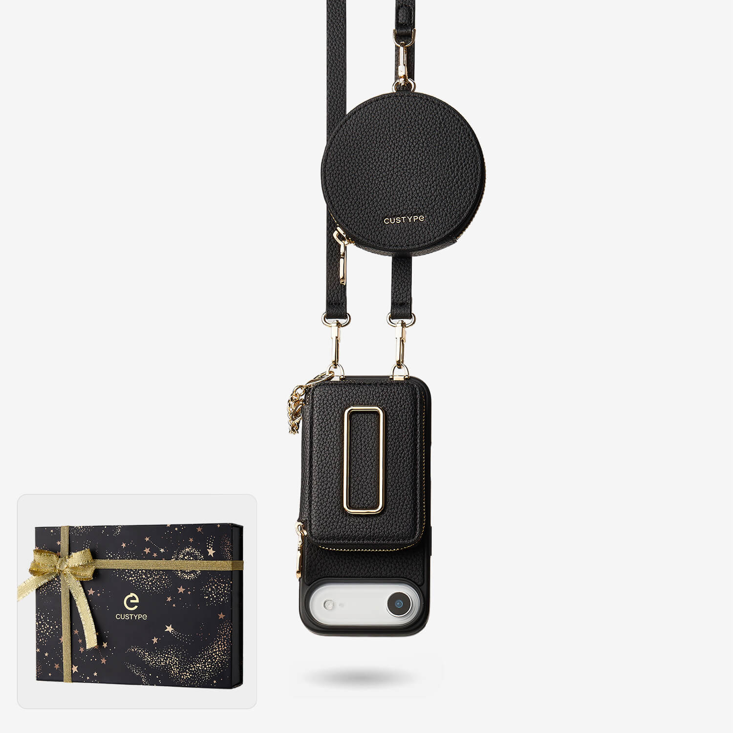 Starlight Gift Box- Morandi Detachable Wallet Phone Case with Shoulder Strap