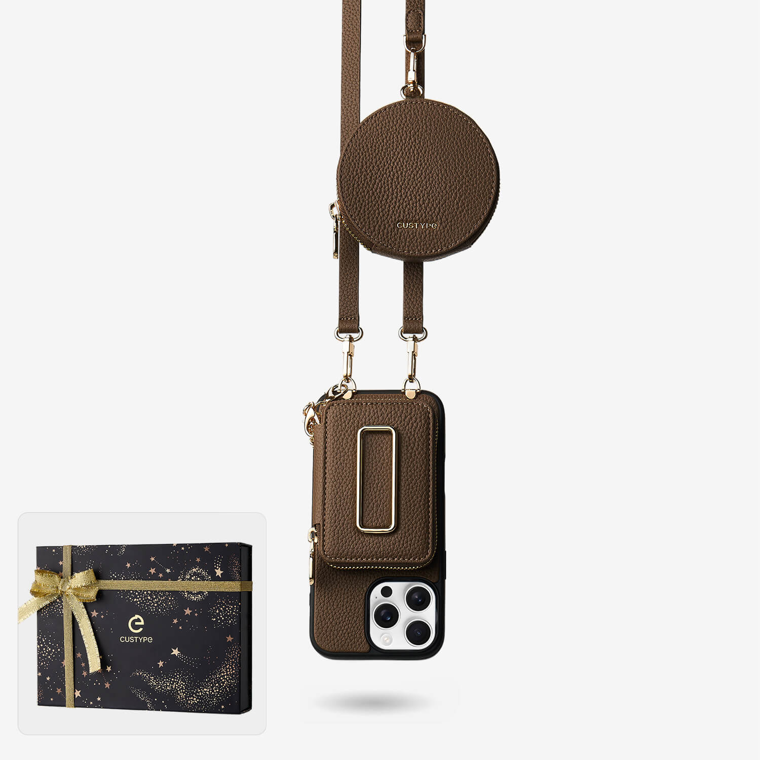 Starlight Gift Box- Morandi Detachable Wallet Phone Case with Shoulder Strap