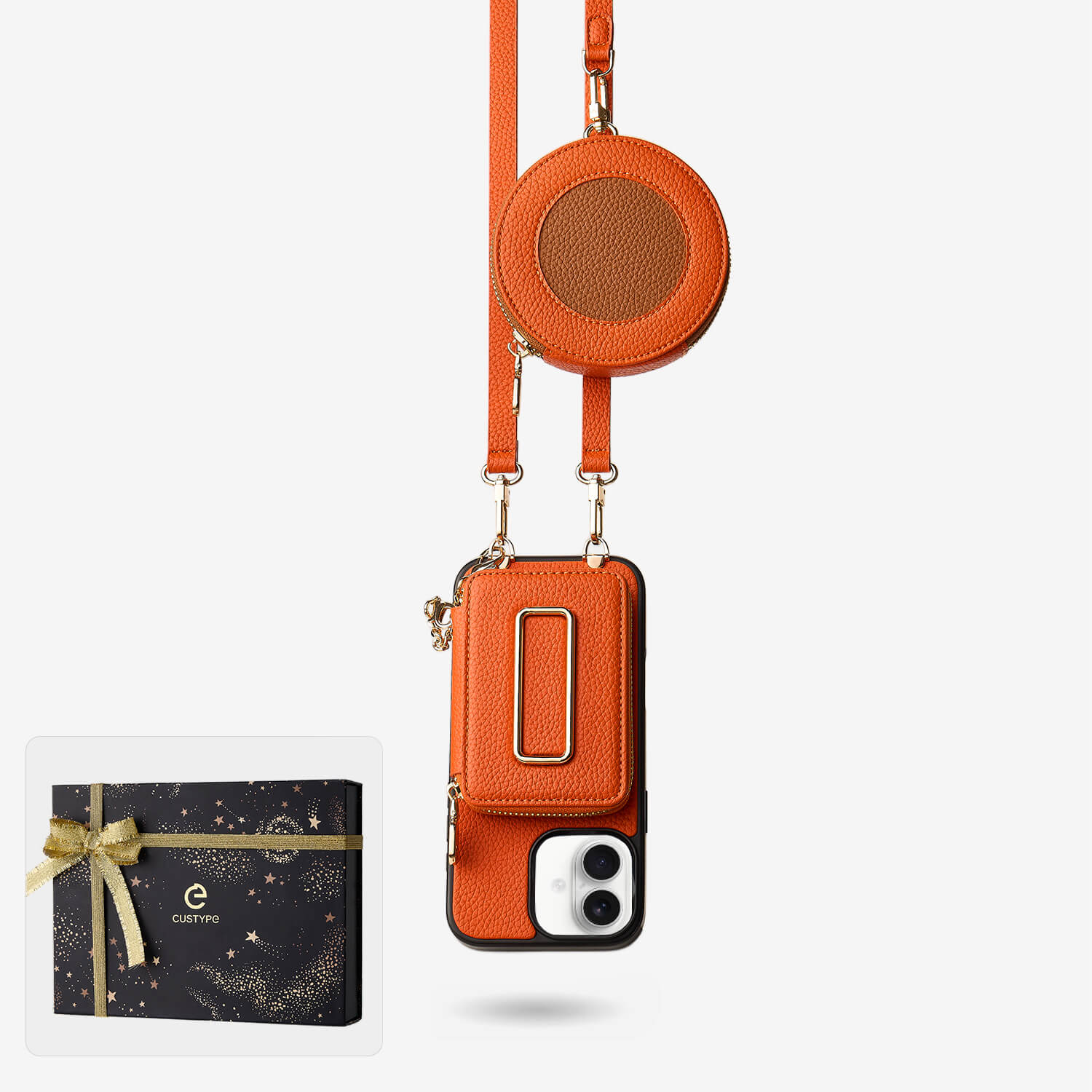 Starlight Gift Box- Morandi Detachable Wallet Phone Case with Shoulder Strap