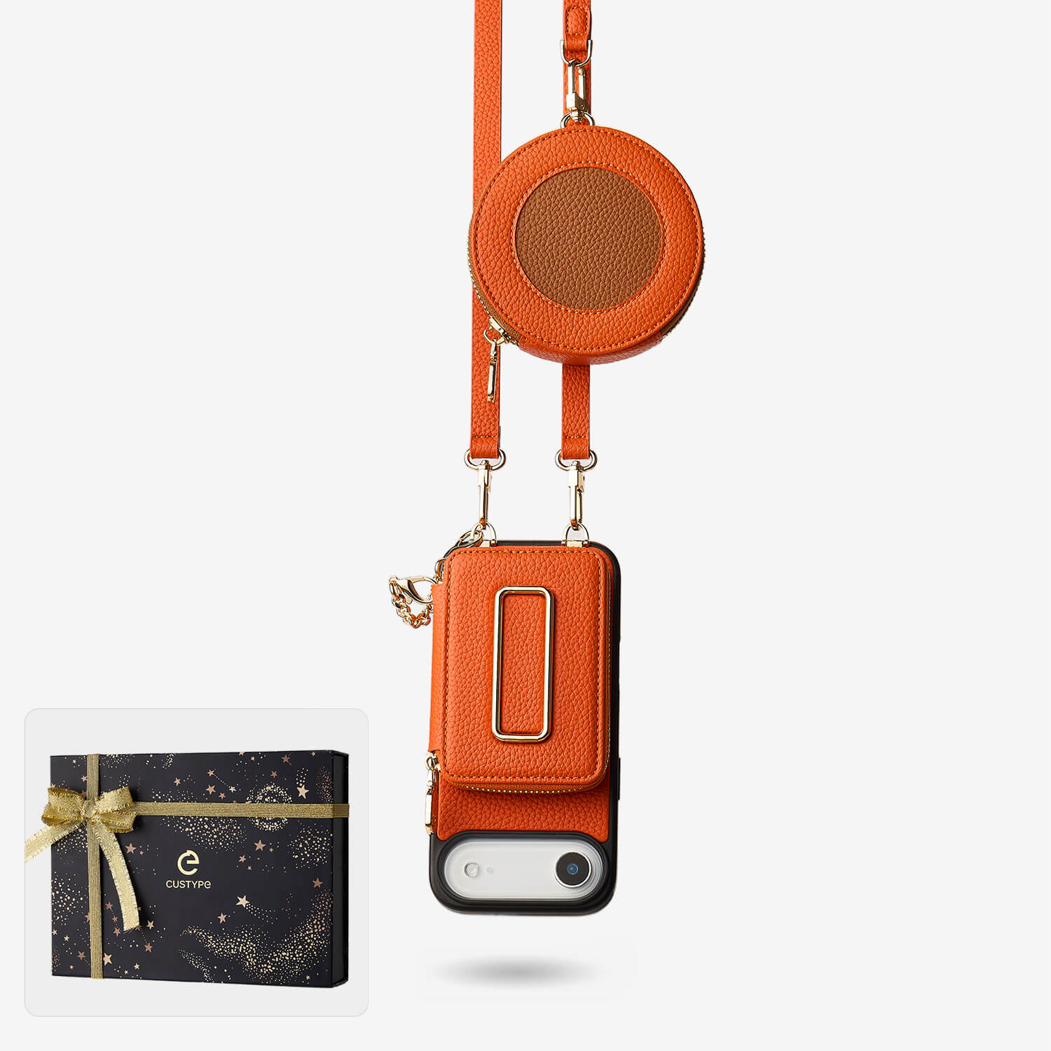 Starlight Gift Box- Morandi Detachable Wallet Phone Case with Shoulder Strap