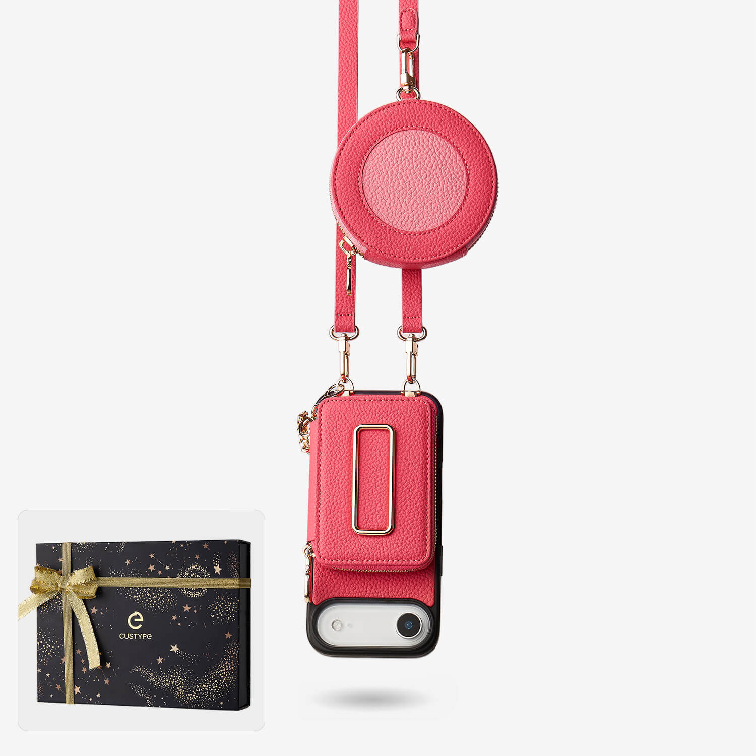 Starlight Gift Box- Morandi Detachable Wallet Phone Case with Shoulder Strap