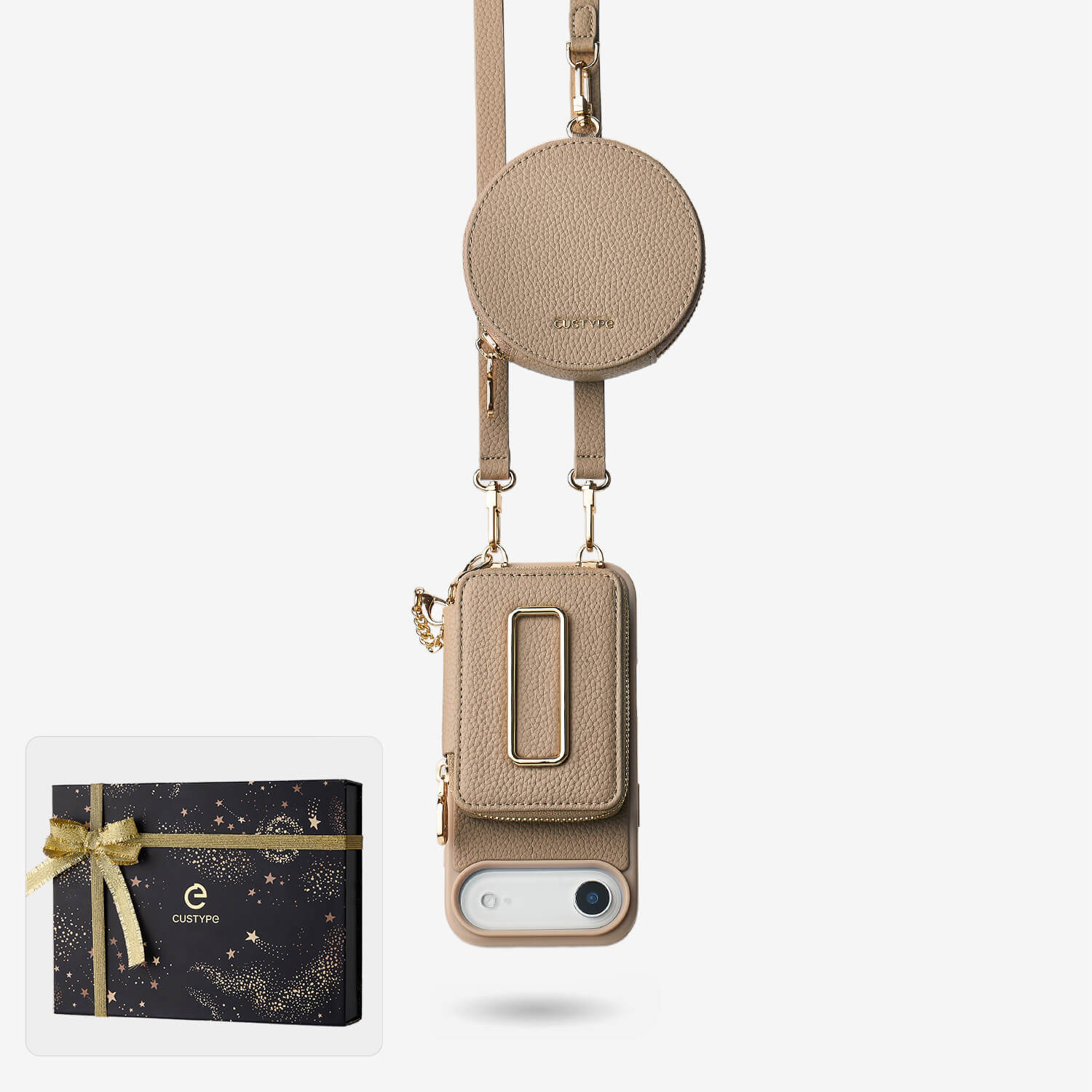 Starlight Gift Box- Morandi Detachable Wallet Phone Case with Shoulder Strap