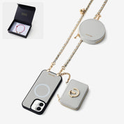 Starlight Gift Box- Morandi Phone Case with Shoulder Chain & Wallet-Custype