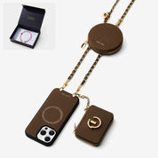 Starlight Gift Box- Morandi Phone Case with Shoulder Chain & Wallet-Custype