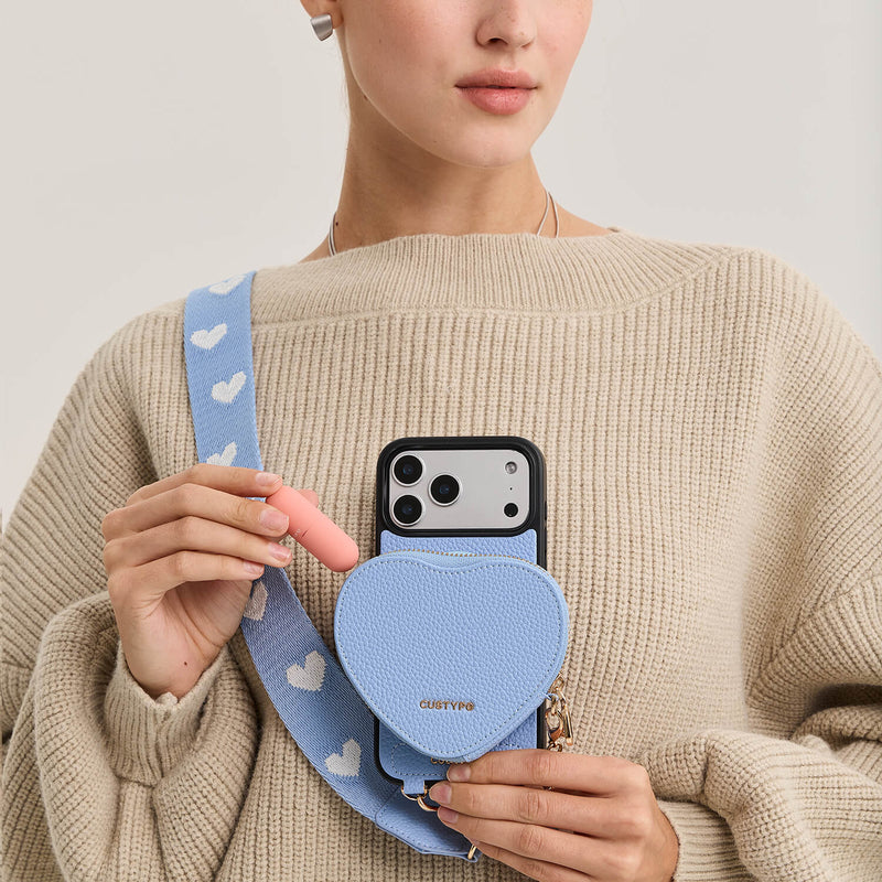 Heart Design Kit- Magnetic Phone Case with Webbing Crossbody & Pouch