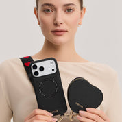 Heart Design Kit- Magnetic Phone Case with Webbing Crossbody & Pouch