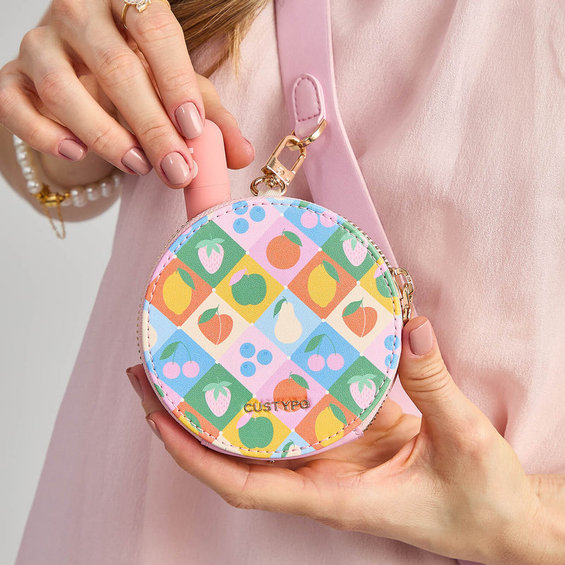 round makeup pouch