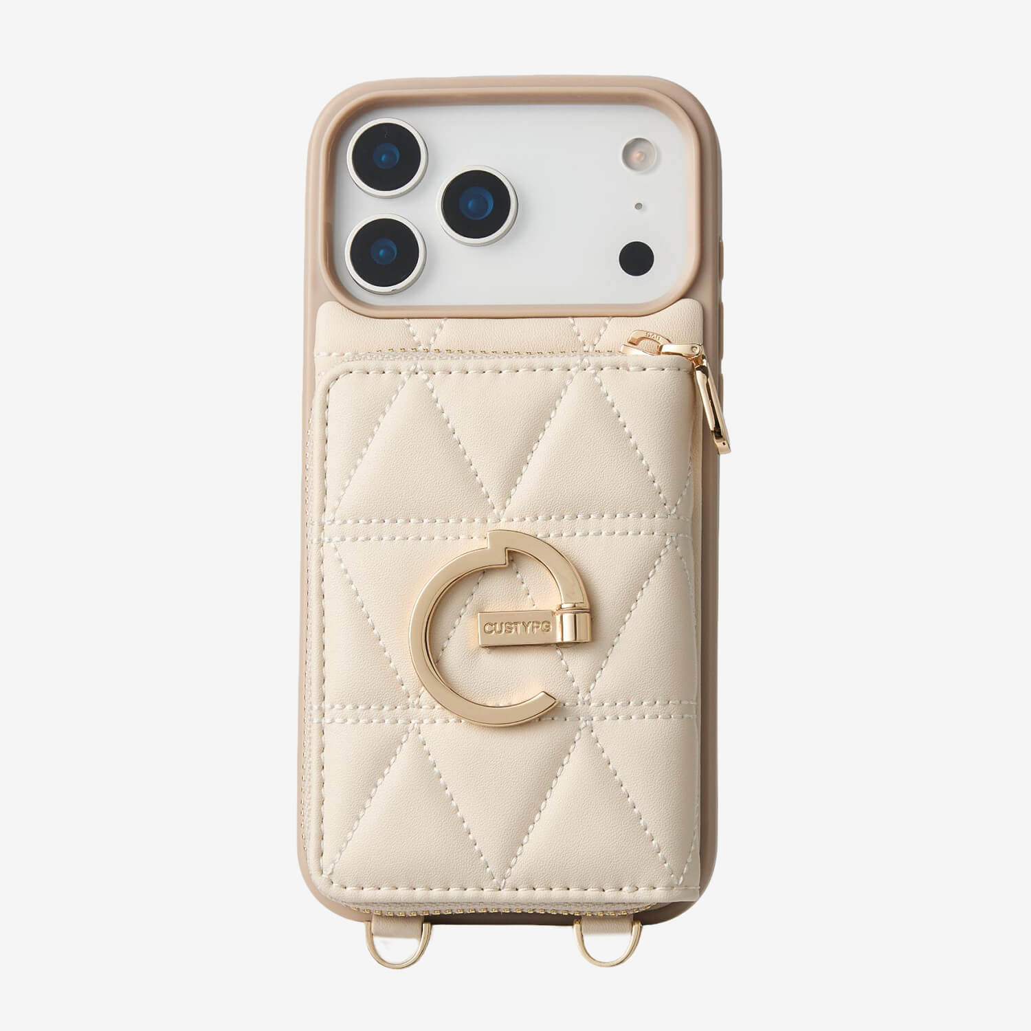 ThreadTrend- Triangle Argyle Phone Case Round Bag Set