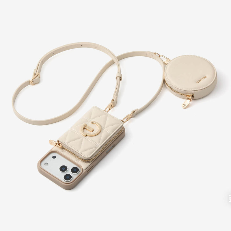 ThreadTrend- Triangle Argyle Phone Case Round Bag Set