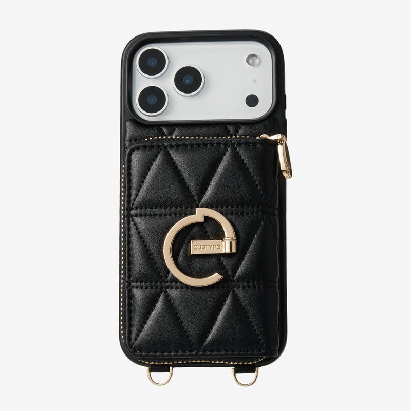 ThreadTrend- Triangle Argyle Phone Case Round Bag Set