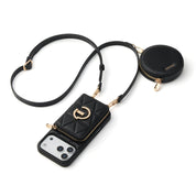 ThreadTrend- Triangle Argyle Phone Case Round Bag Set