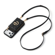 ThreadTrend- Triangle Argyle Phone Case Round Bag Set